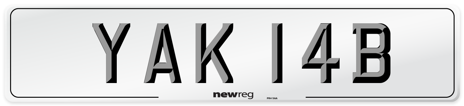 YAK 14B Number Plate from New Reg